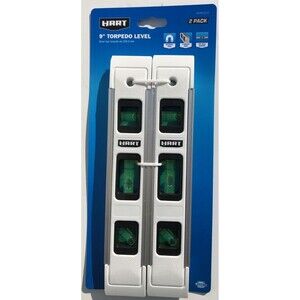 HART 2-Pack 9-inch Torpedo Level Magnetic Edge Top-Read Window New